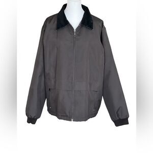 Black jacket with interior quilted lining